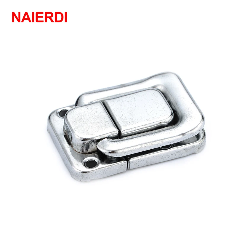 

5PC NAIERDI J401 Cabinet Boxes Square Lock Spring Latch Catch Toggle Locks Mild Steel Hasp For Sliding Door Window Hardware