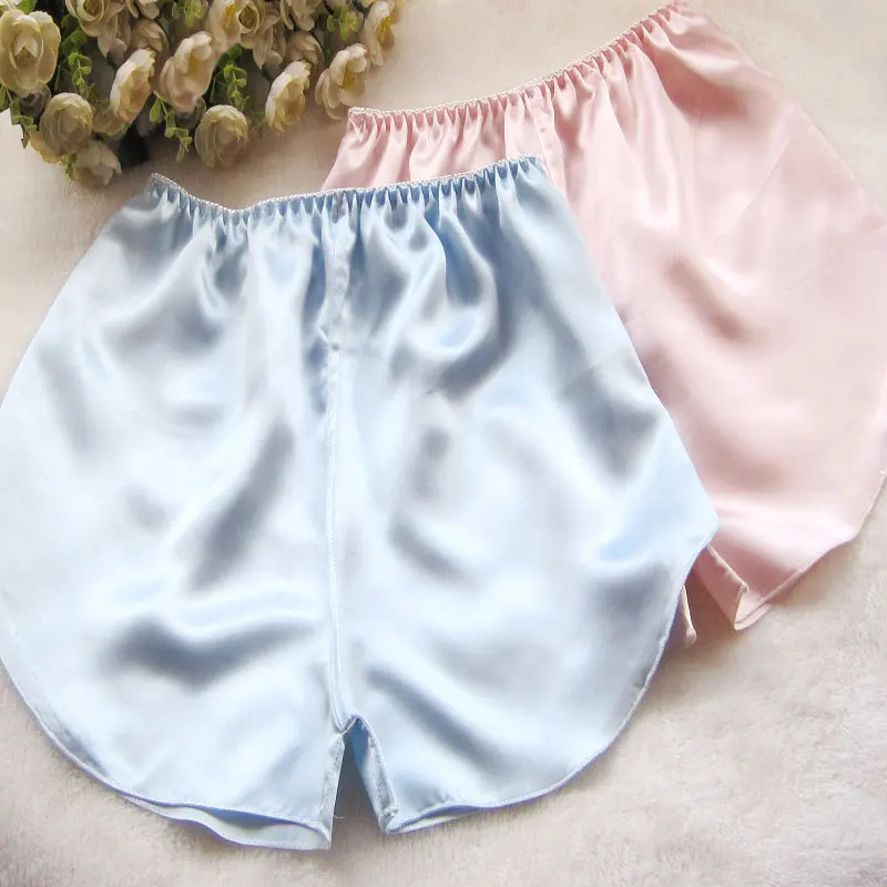 Summer Pure Silk Women Trunk Shorts Home Safety Pants 100% Mulberry Silk  Loose Panties FREE SHIPPING