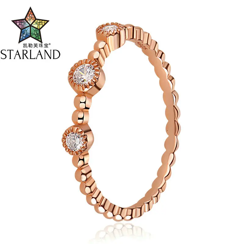 

Starland New Design OL Style 925 Sterling Silver 3 Stone Clear CZ Geometric Rings for Women Casual Ring Fine Jewelry Gift