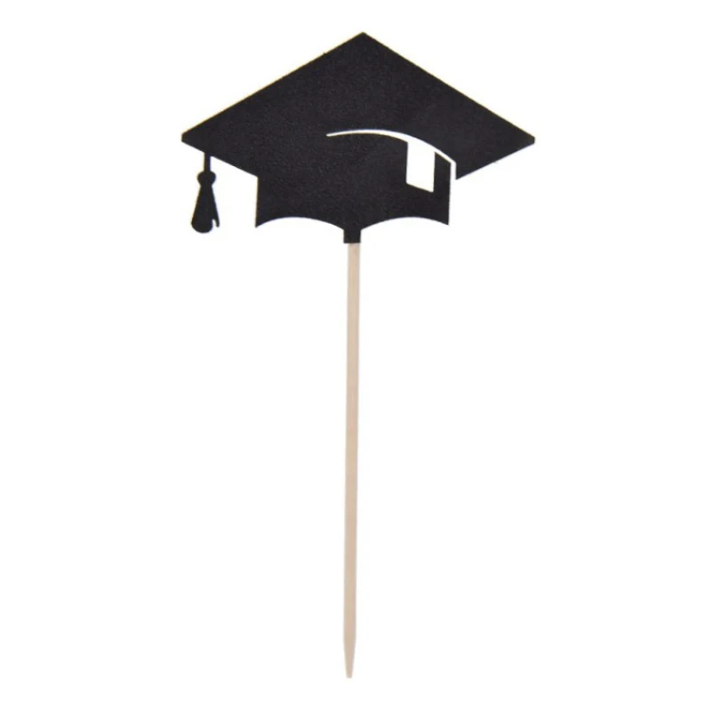 6 шт. Роман университет на выпускной церемония бакалавр шляпа доктор шляпа украшения торта Флаг украшения для кексов