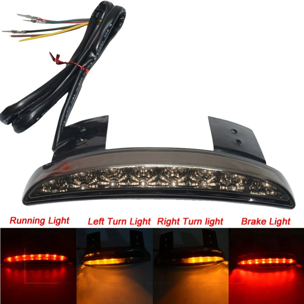 Motorcycle Tail Light Lamps Turn Signal Left Right Rear Fender Edge Brake Taillight For Harley
