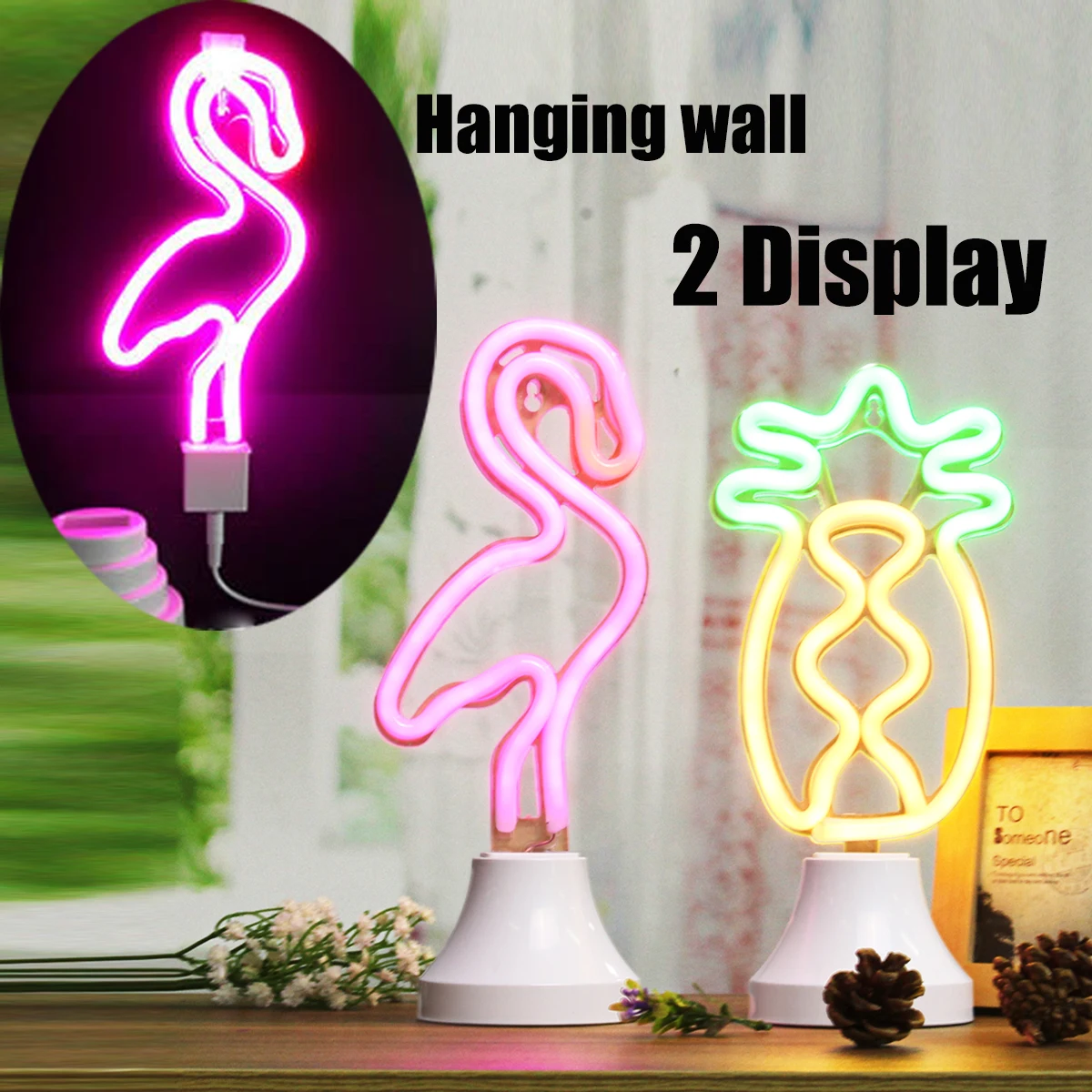 

Children's Gift 3D LED Night Light Flamingo Lamp Pineapple Nightlight Romantic Table Lamp For Christmas Decorations Home Decor