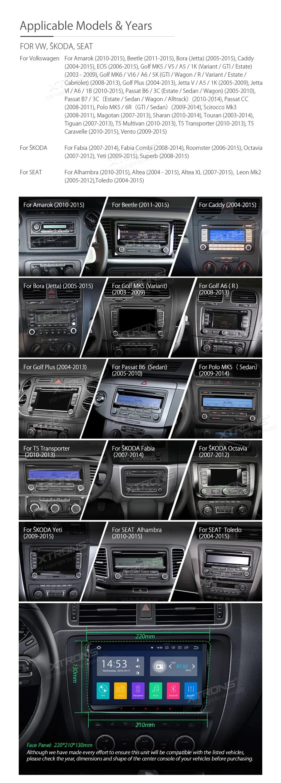 Top XTRONS 9" Android 8.1 Radio Video GPS RCA RDS WIFI Car Stereo Player NO DVD for vw Golf Plus Passat CC Touran Tiguan Seat Skoda 2 Top XTRONS 9" Android 8.1 Radio Video GPS RCA RDS WIFI Car Stereo Player NO DVD for vw Golf Plus Passat CC Touran Tiguan Seat Skoda 2