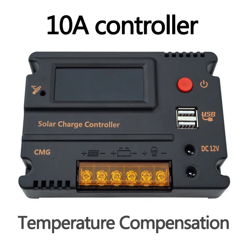 ECOworthy 10A/20A/60A ЖК-дисплей/CMG температурная компенсация/Двухэлементный Контроллер заряда солнечной батареи для системы солнечной энергии - Цвет: 10A CMG controller
