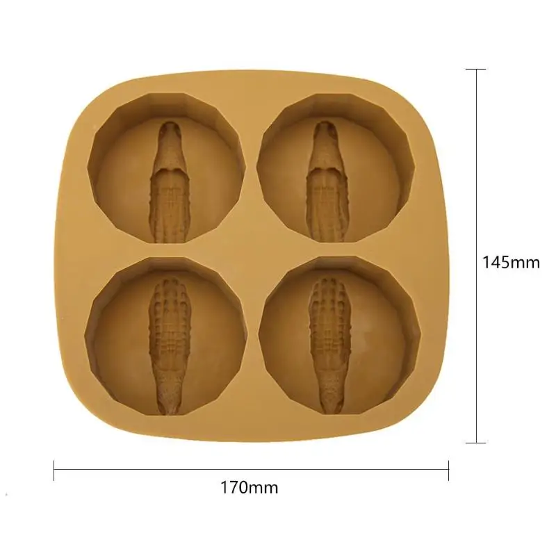 Силиконовые льда лоток Плесень DIY Аллигатор шаблон бар лед для напитков плесень Ho использовать держать использовать кухонные аксессуары