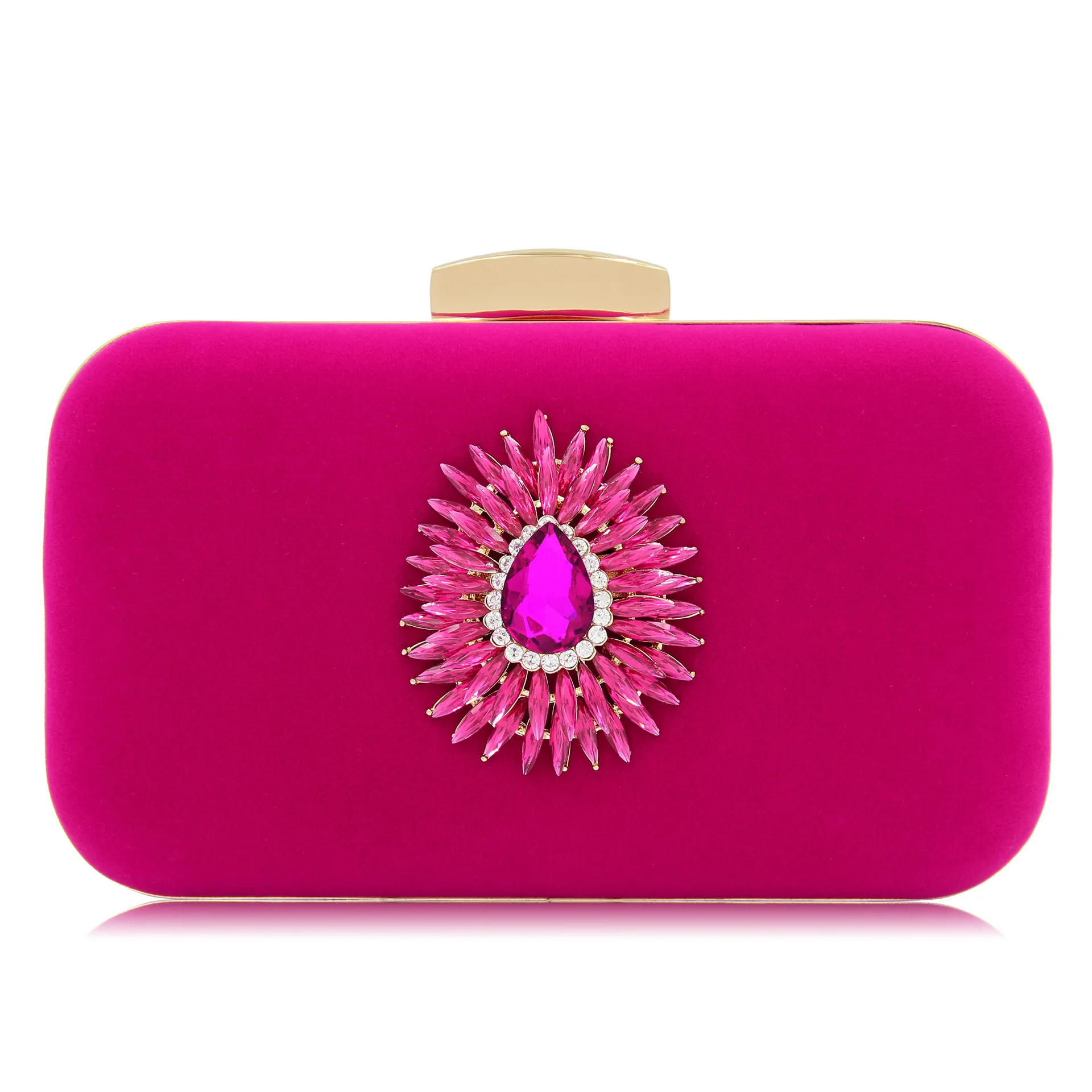 

2018 Women's New Evening Bag with Jewel and Diamonds, Chain Bag, Evening Handbags