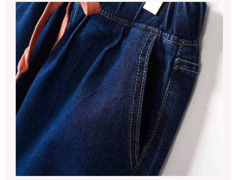 #2003 Winter Warm Big size Velvet Jeans Women XL-5XL Harem Elastic High Waisted Jeans Loose Boyfriend Jeans Feminino Blue Black