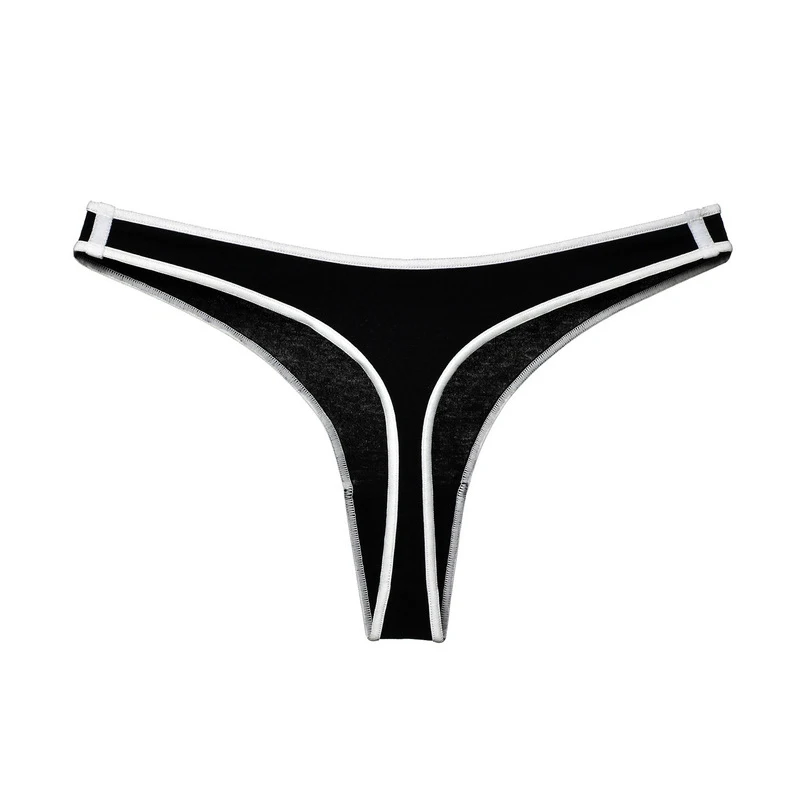 Sale Solid Sexy Low waist G-string Panties Tanga High Elastic Women Plus Size Seamless Ladies Cotton Briefs