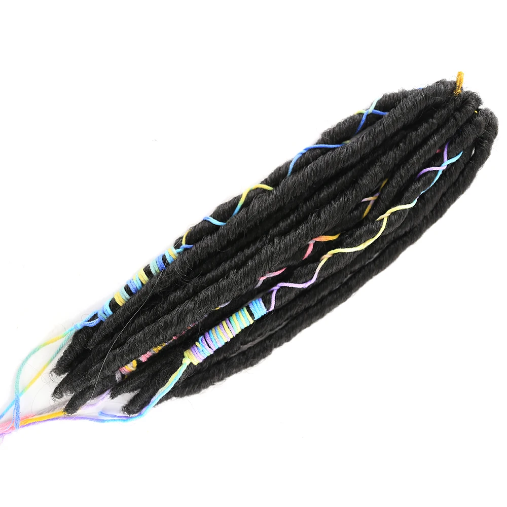 X-TRESS Синтетические Искусственные Locs 12 прядей мягкие крючком косы волосы для наращивания натуральный черный цвет 12 дюйм плетение волос дреды