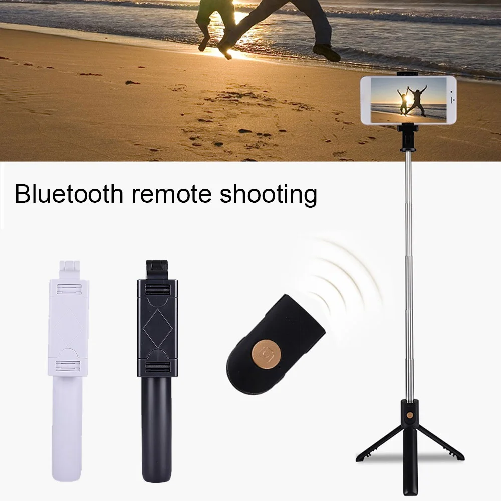 

Portable Wireless Bluetooth Selfie Stick For iPhone Adjustable Foldable Handheld Monopod Shutter Remote Extendable Mini Tripod