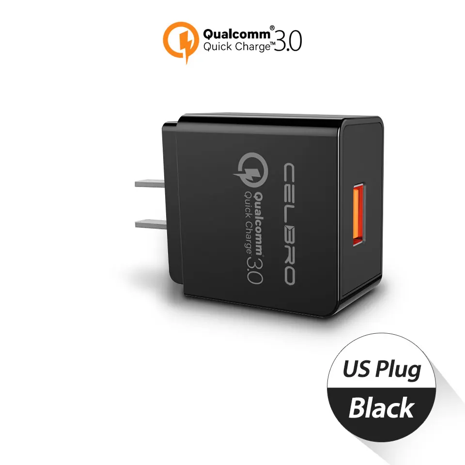 Быстрая зарядка 3,0 USB быстрое зарядное устройство QC3.0 быстрое настенное зарядное устройство адаптер для samsung Xiaomi huawei FCP зарядное устройство для мобильного телефона EU US - Тип штекера: Black US Charger