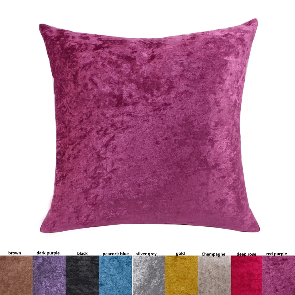 

Super soft ice velvet sofa cushion cover 30x50/40x40/45x45/40x60/50x50/55x55/60x60cm solid decorative throw pillow cover