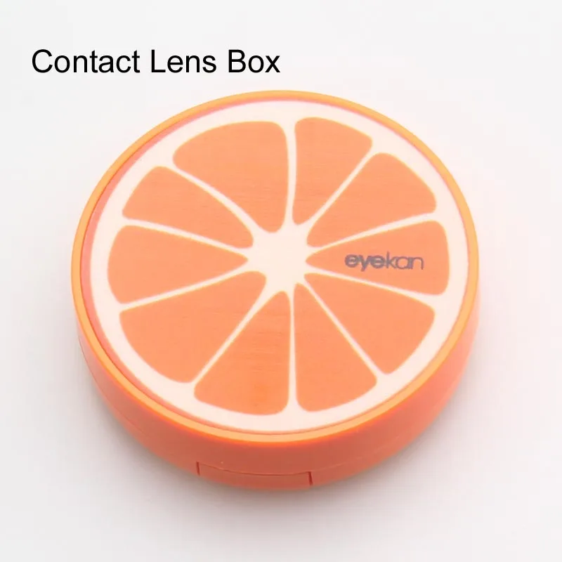 Оранжевый дизайн, унисекс, контактные линзы, коробка для очков, чехол для глаз, чехол для чистки, держатель, контейнер, чехол, 8039 фрукты