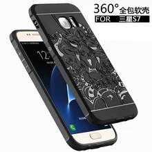 Для Samsung Galaxy S7 Чехол Для Galaxy S7 Назад Охватывает Случаи Телефона антидетонационных Броня Кремния Тонкий Защита Принципиально Капа