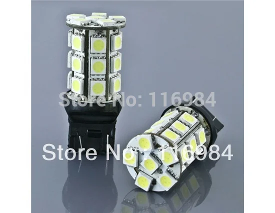 2 шт х Белый 7443 7440 T20 27SMD 5050 светодиодный задний тормоз лампа стоп-сигнала |