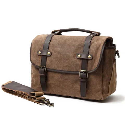 Câmera à Prova de Choque à Prova Bolsas de Ombro de Couro da Lona dos Homens do Vintage Bolsas de Grande Bolsa do Mensageiro Yupinxuan Dslr Água Capacidade Masculino Bolsa Grande d’