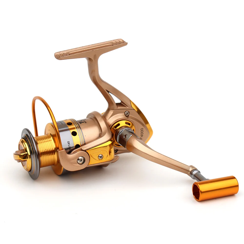 10BB 5.51 Fishing Reel Spinning Metal Spool Fishing Tackle Golden