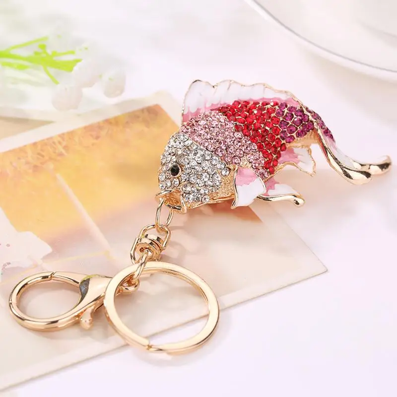www.waterandnature.org : Buy Exquisite Enamel Crystal Fish Key Chains Holder Goldfish Purse Bag Buckle ...
