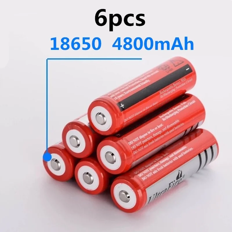 18650 перезаряжаемая литиевая батарея 4800mAh 3,7 V литий-ионная батарея для фонарика фонарь 18650 батареи GTL EvreFire