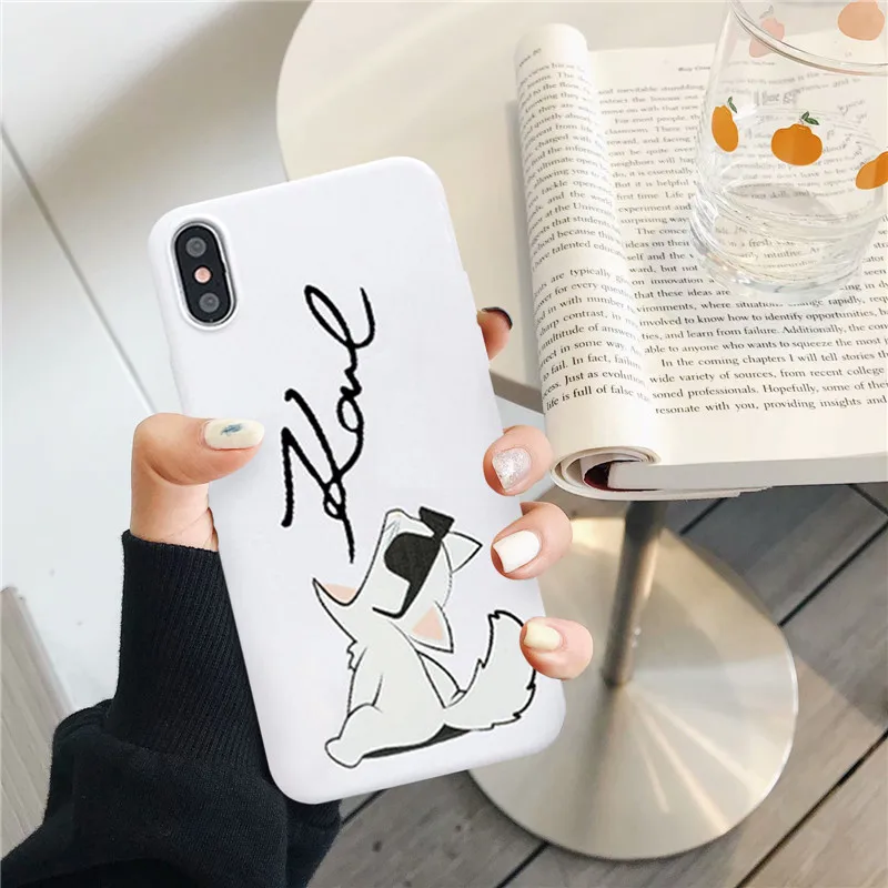 GYKZ Karl Lagerfeld teléfono casos para iPhone X XS X MAX X XR 7 6 6 s 8 Plus moda mate funda trasera suave TPU para iPhone 8 Cat Coque GYKZ Karl Lagerfeld teléfono casos para iPhone X XS X MAX X XR 7 6 6 s 8 Plus moda mate funda trasera suave TPU para iPhone 8 Cat Coque