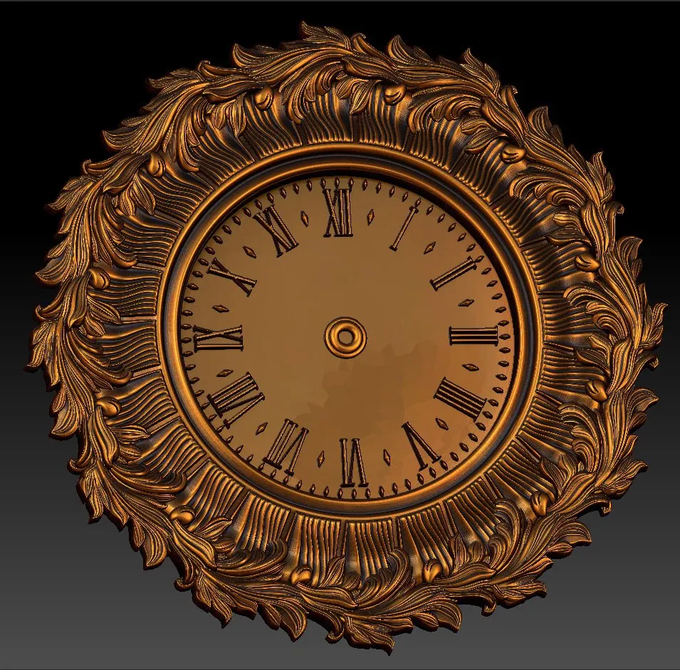 Digital file in STL format clock for CNC 3D relief carving engraving C36-28 | Инструменты