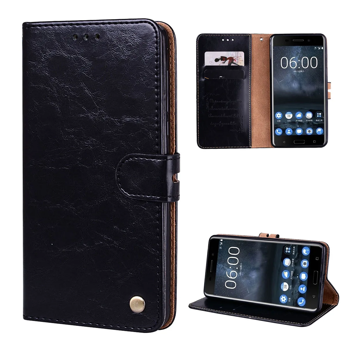 

Case for Phone Nokia 6 Cover Flip PU Leather Cases for Nokia 6 High Quality Book Style Cell Phone Cover
