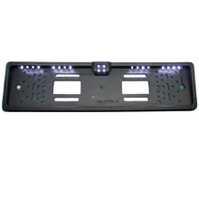 Universal 16 Led License Plate Frame Auto Opinión Posterior Del Revés Backup Cámara Auto Parktronic NTSC/PAL