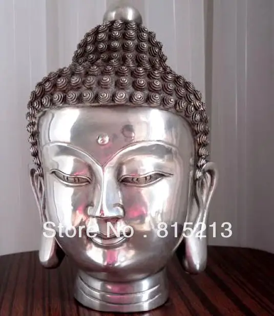 Тибетские буддисты shakyamuni Бронзовая статуя головы Будды
