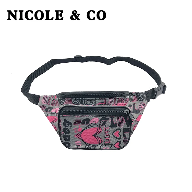 

NICOLE & CO Waist Packs Fanny Pack Belt Bag Phone Pouch Bags Travel Waist Pack Male woman Small Fashion Waist Bag