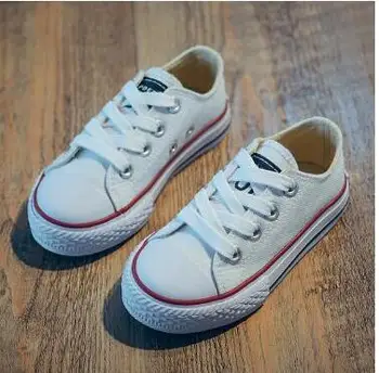 

Hot Sale Children Canvas Shoes Boys Girls Sneakers Spring Autumn Brand Girls Shoes White Short Solid Fashion Children Shoes