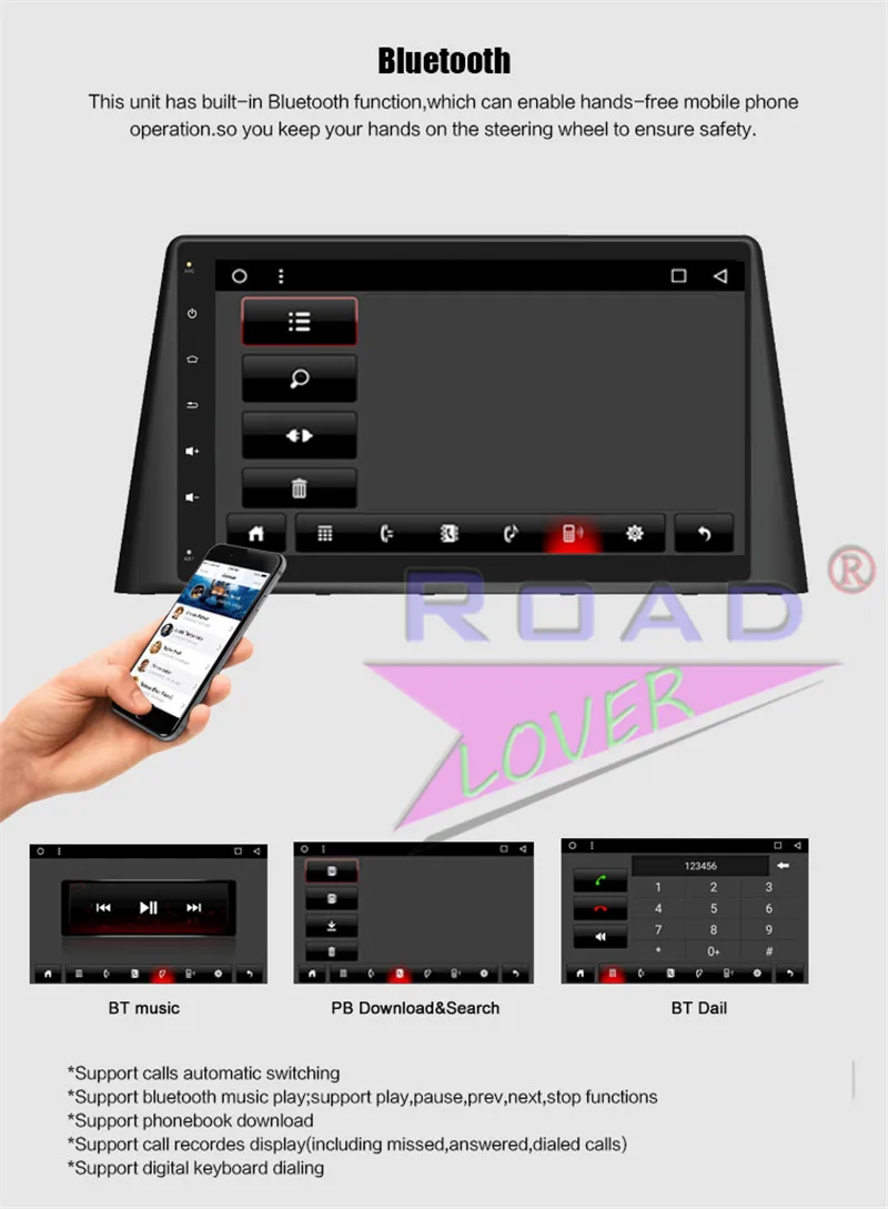 Excellent Roadlover Android 8.1 Car Media Center Player Radio For Peugeot 308 2016 Stereo GPS Navigation Automagnitol Two Din Video NO DVD 13