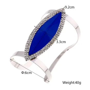 Women Crystal Metal Adjustable Bangles