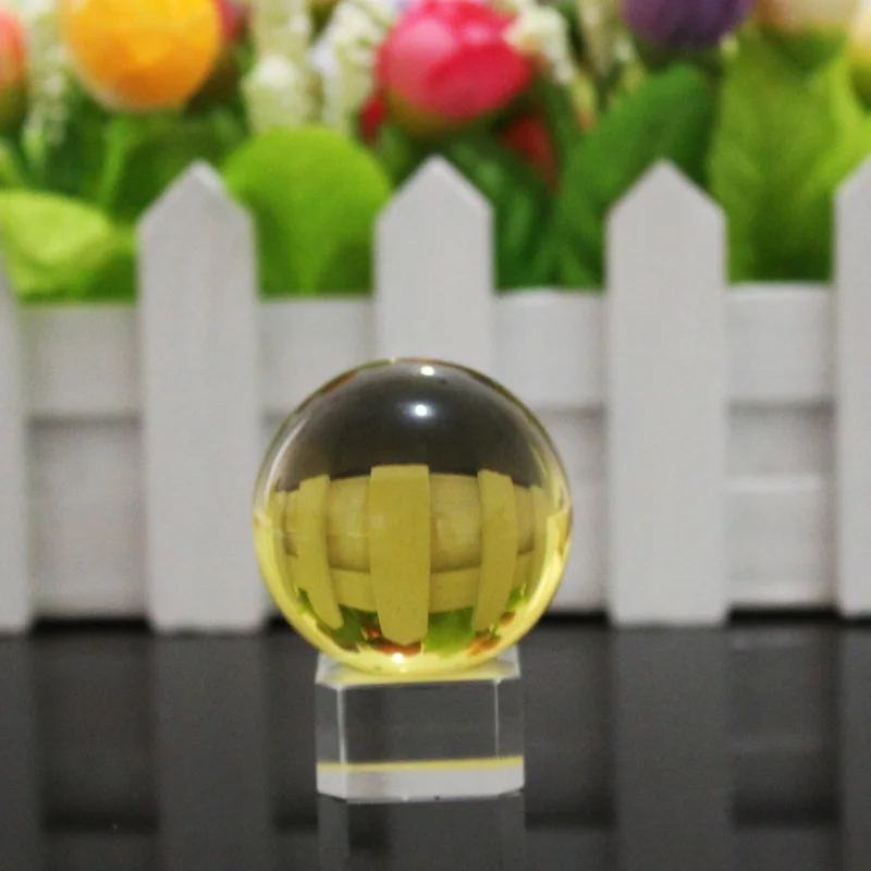 JQJ 1 Piece Crystal Ball 40 mm Yellow Kids Magic Toy Balls Home