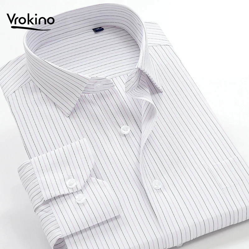 

2019 Autumn New Large Size Shirt 8XL 9XL 10XL Men's Business Casual Striped Shirt Fashionable Loose Men's Shirt Brand Clothing