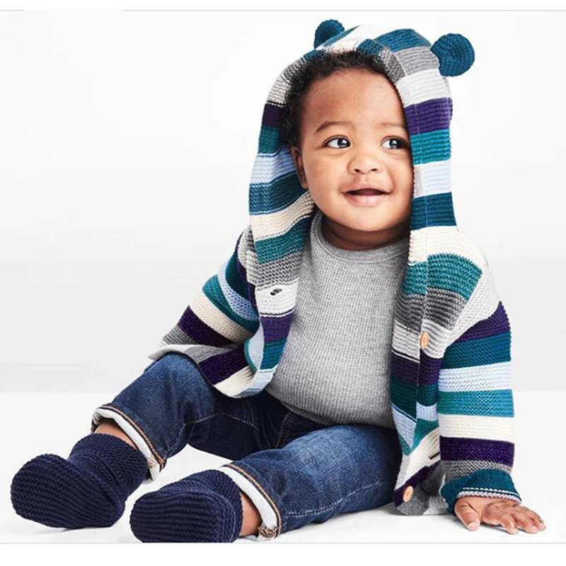 Baby-Girl-Autumn-Winter-Clothes-Boys-Coat-Striped-Bear-Ears-Knit-Jacket-Solid-Color-Refreshing-Kids (1)