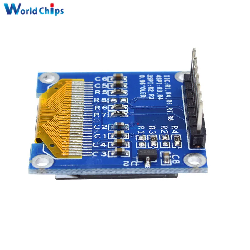 0 96 "0 дюймов SPI серийный 128X64 синий желтый OLED ЖК дисплей светодиодный модуль IIC I2C