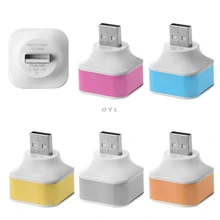 Мини 3-Порты и разъёмы USB 2,0 концентратор переходник разветвитель расширительный бак для портативных ПК