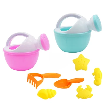 

Soft Rubber Sandbeach Toy Set Outdoor Beach Sanding Toy Sand Shovel and Target Mini Water Can - Random Color