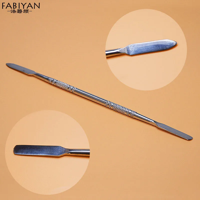 18CM Nail Art Stainless Steel Makeup Palette Spatula Spoon Stick Rod