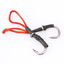 10 шт./пакет углерода Сталь рыболовный крючок с линии ПЭ рыболовные крючки рукоятки с веревкой колючая крючок морской рыбалки аксессуары