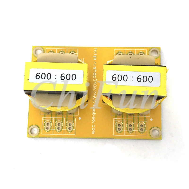 

2PCS / 600 Omega: 600 Omega audio isolation transformer frequency response 18Hz ~ 150kHz -1DB