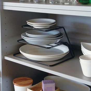 

2 Tier Dish Rack Stainless Steel Kitchen Dish Drainer Cup and Dish Organizer(Black)