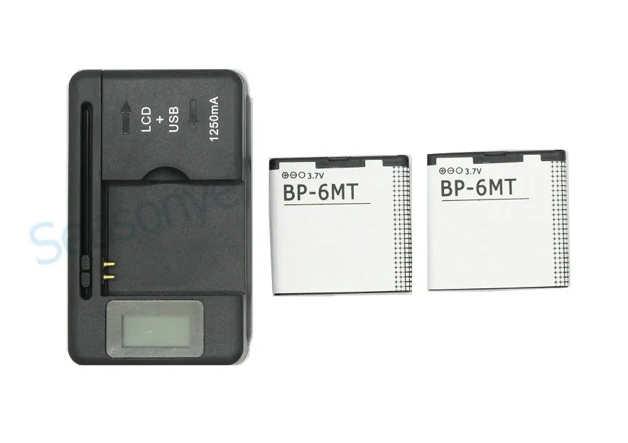 Seasonye 2x BP-6MT / BP6MT BP 6MT 1050 мАч сменный аккумулятор + ЖК-зарядное устройство для Nokia 5610