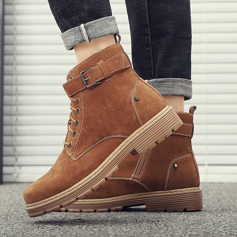 

Retro Boots Men Fashion Martins Vintage Shoes Puncture Proof Shoes Ankle Shoes for Men All Seasons England Tooling Shoes