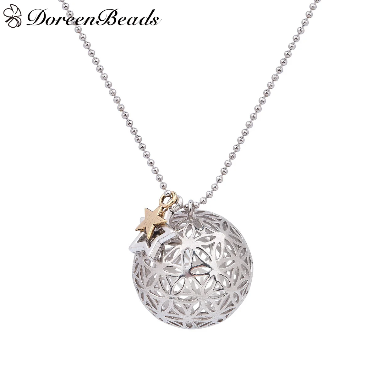 DoreenBeads медное ожерелье &quotцветок жизни&quot шаровая цепочка старинная тусклая