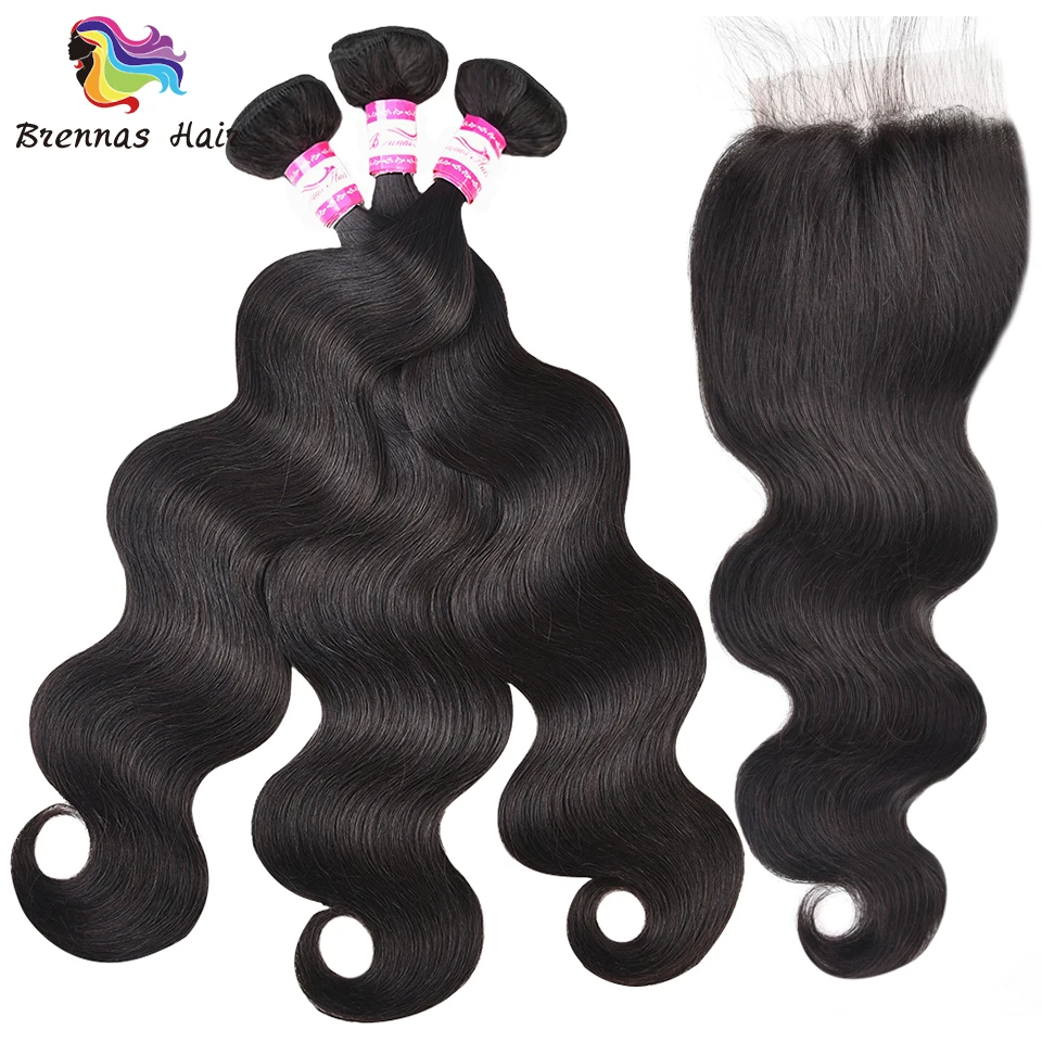 Top sell natural black color 3pcs with a 4*4 closure for a full head 100% Peruvian Body Wave Human Remy Hair Bundles for women Top sell natural black color 3pcs with a 4*4 closure for a full head 100% Peruvian Body Wave Human Remy Hair Bundles for women