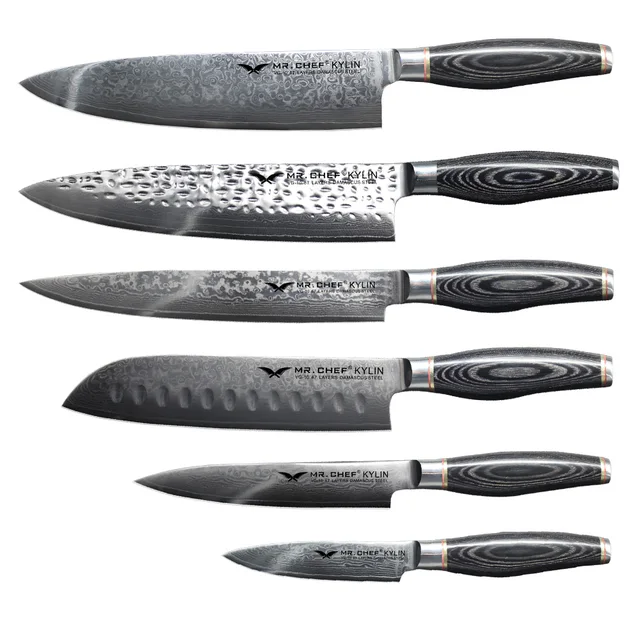 2018 vg10 couteaux set professionnel japonais damas acier chefs
