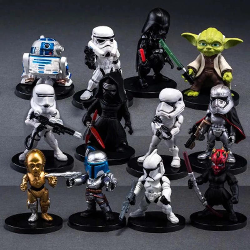 Star Wars Black Knight white Cavalry Yoda font b Toy b font 8cm Model font b