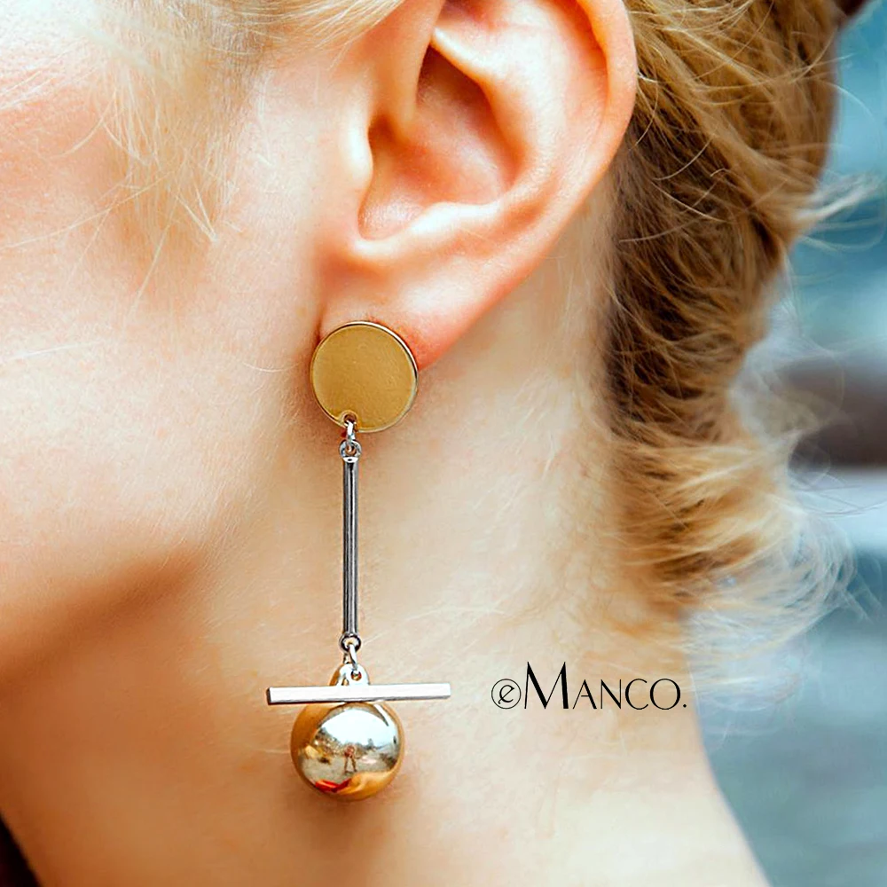 

EManco Metal Wind Earrings Punk Wind Pendant Earrings Women's Wedding Anniversary Earrings Jewelry Suitable for Friends Wedding