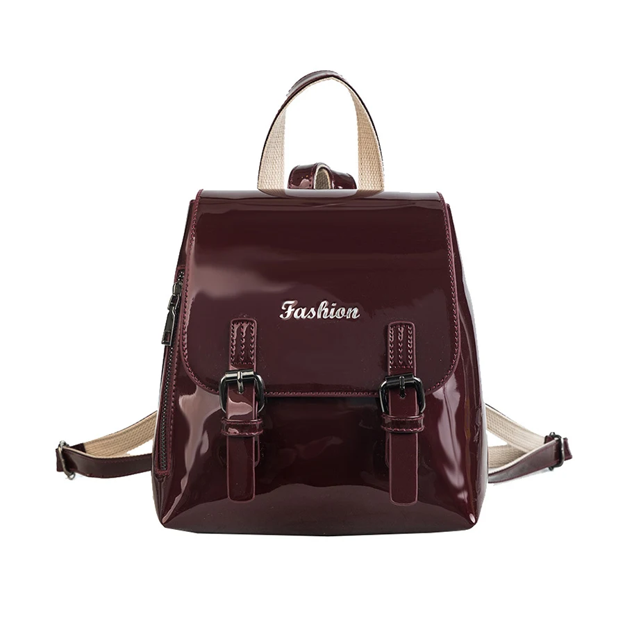 

Fashion Women Backpack Teen Girl High Quality Teen Leather Backpack Female School Shoulder Bag Large Capacity Solid Color Tote M